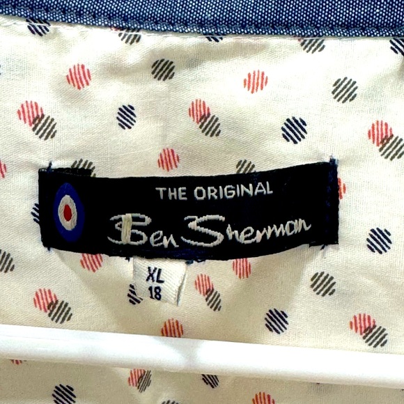 Ben Sherman Boys' Shirt, Long Sleeve Button Down Collared Shirt, Chest Pocket - Picture 5 of 9